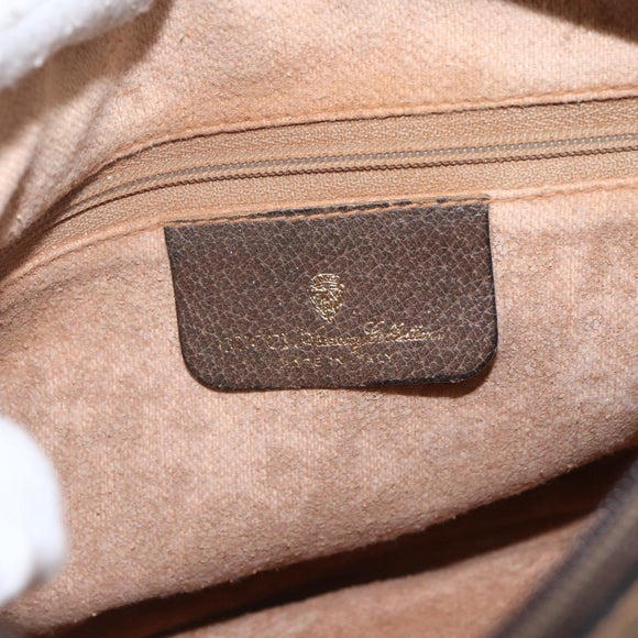 GUCCI GG Supreme Web Sherry Line Bag PVC Beige Gold 89 02 034 Auth 168543