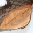 GUCCI GG Supreme Web Sherry Line Bag PVC Beige Gold 89 02 034 Auth 168543-11