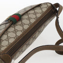 GUCCI GG Supreme Web Sherry Line Bag PVC Beige Gold 89 02 034 Auth 168543-6