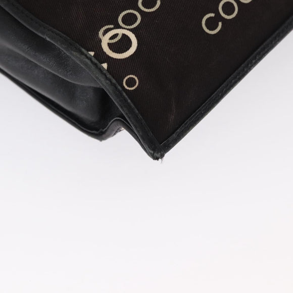 CHANEL Chain Tote Bag Canvas Brown CC Auth 168554