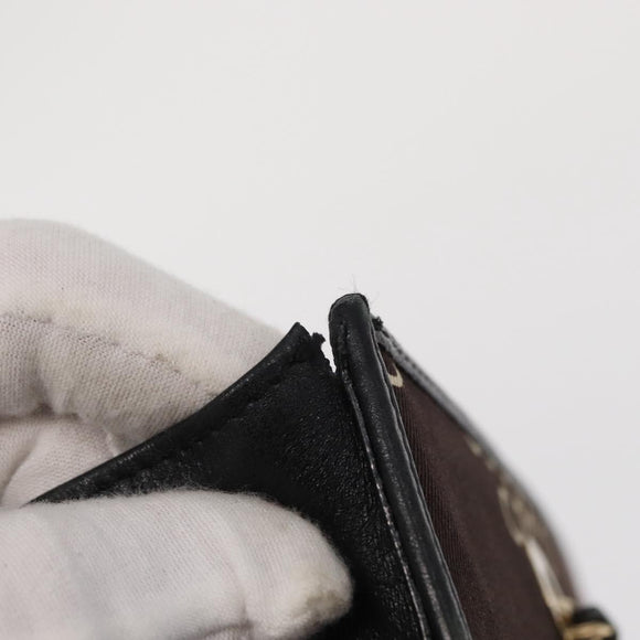 CHANEL Chain Tote Bag Canvas Brown CC Auth 168554