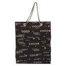 CHANEL Chain Tote Bag Canvas Brown CC Auth 168554-3