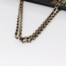 CHANEL Chain Tote Bag Canvas Brown CC Auth 168554-7