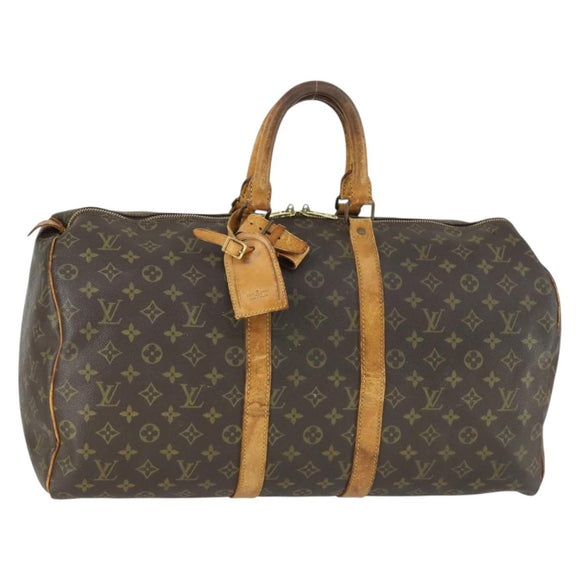 LOUIS VUITTON Monogram Keepall 50 Boston Bag M41426 LV Auth 168555
