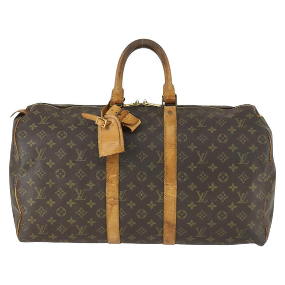 LOUIS VUITTON Monogram Keepall 50 Boston Bag M41426 LV Auth 168555