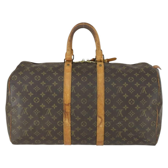 LOUIS VUITTON Monogram Keepall 50 Boston Bag M41426 LV Auth 168555