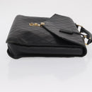 CHANEL Bicolore Business Bag Caviar Skin Black Gold CC Auth 168561-3