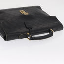 CHANEL Bicolore Business Bag Caviar Skin Black Gold CC Auth 168561-6