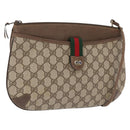 GUCCI GG Supreme Web Sherry Line Shoulder Bag PVC Beige 904 02 026 Auth 168565-1