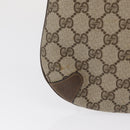 GUCCI GG Supreme Web Sherry Line Shoulder Bag PVC Beige 904 02 026 Auth 168565-4