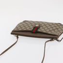 GUCCI GG Supreme Web Sherry Line Shoulder Bag PVC Beige 904 02 026 Auth 168565-7