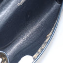 Christian Dior Chain Trotter Canvas Shoulder Bag Navy Gold Auth 168566-16