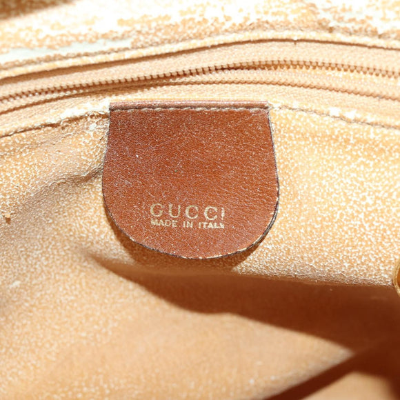 GUCCI Bamboe Handtas Leer 2way Bruin Goud 000 122 0290 Auth 168572