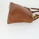 GUCCI Bamboe Handtas Leer 2way Bruin Goud 000 122 0290 Auth 168572-4
