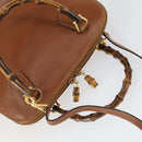 GUCCI Bamboe Handtas Leer 2way Bruin Goud 000 122 0290 Auth 168572-6