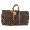 LOUIS VUITTON Monogram Keepall Bandouliere 55 Boston Bag M41414 LV Auth 168573-1