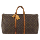 LOUIS VUITTON Monogram Keepall Bandouliere 55 Boston Bag M41414 LV Auth 168573-2
