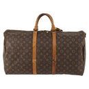 LOUIS VUITTON Monogram Keepall Bandouliere 55 Boston Bag M41414 LV Auth 168573-3