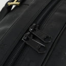 MCM Logogram Vicetos Boston Bag PVC Black Gold Auth 168574-15