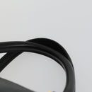 MCM Logogram Vicetos Boston Bag PVC Black Gold Auth 168574-8