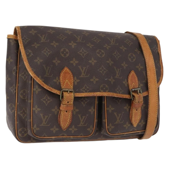 LOUIS VUITTON Monogram Gibeciere GM Shoulder Bag M42246 LV Auth 168577