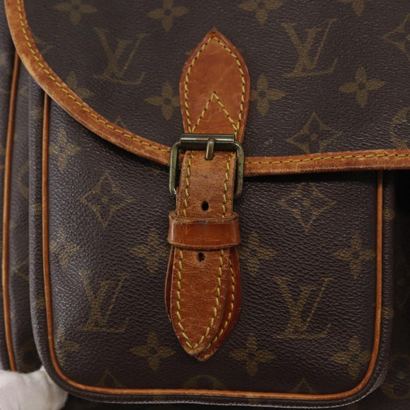 LOUIS VUITTON Monogram Gibeciere GM Shoulder Bag M42246 LV Auth 168577