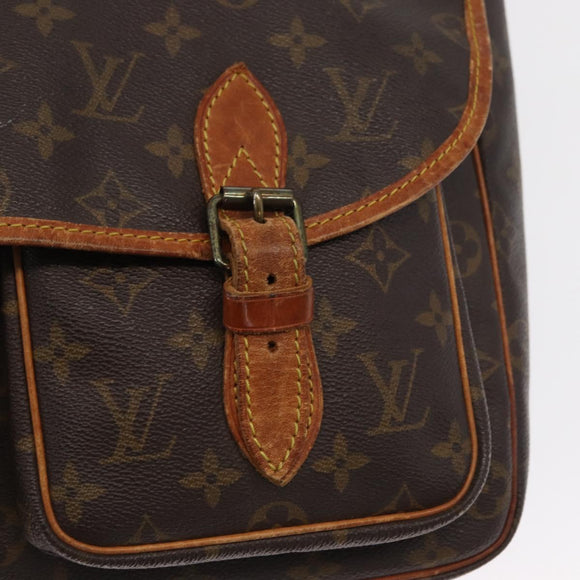 LOUIS VUITTON Monogram Gibeciere GM Shoulder Bag M42246 LV Auth 168577