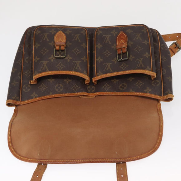 LOUIS VUITTON Monogram Gibeciere GM Shoulder Bag M42246 LV Auth 168577