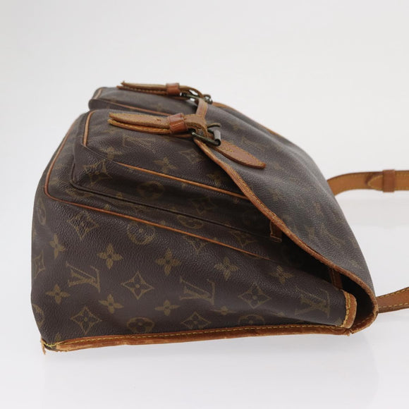 LOUIS VUITTON Monogram Gibeciere GM Shoulder Bag M42246 LV Auth 168577