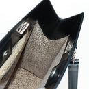 CARTIER PANTHERE Hand Bag Leather Black Silver Auth 168583V-18