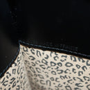 CARTIER PANTHERE Hand Bag Leather Black Silver Auth 168583V-23