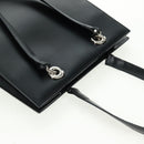 CARTIER PANTHERE Hand Bag Leather Black Silver Auth 168583V-6