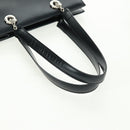 CARTIER PANTHERE Hand Bag Leather Black Silver Auth 168583V-7