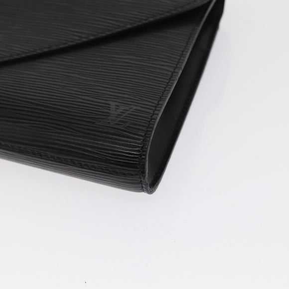 LOUIS VUITTON Epi Art Deco Clutch Bag Black M52632 LV Auth 168585