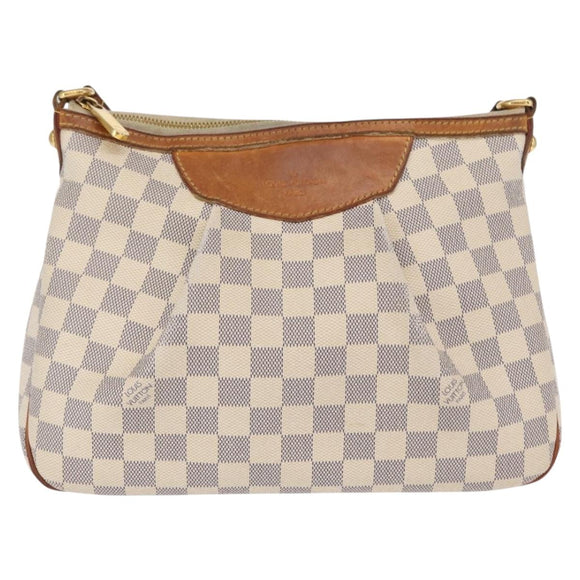 LOUIS VUITTON Damier Azur Siracusa PM Shoulder Bag N41113 LV Auth 168591