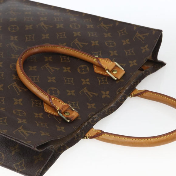 LOUIS VUITTON Monogram Sac Plat Hand Bag M51140 LV Auth 168595