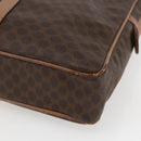 CELINE Macadam Canvas Business Bag PVC Leather Brown Gold Auth 168602-9