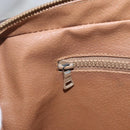 CELINE Macadam Canvas Business Bag PVC Leather Brown Gold Auth 168602-18