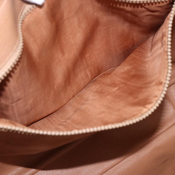 CELINE Macadam Canvas Business Bag PVC Leather Brown Gold Auth 168602