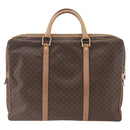 CELINE Macadam Canvas Business Bag PVC Leather Brown Gold Auth 168602-2