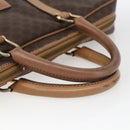 CELINE Macadam Canvas Business Bag PVC Leather Brown Gold Auth 168602-7