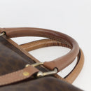 CELINE Macadam Canvas Business Bag PVC Leather Brown Gold Auth 168602-8