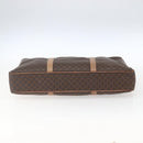 CELINE Macadam Canvas Business Bag PVC Leather Brown Gold Auth 168602-5