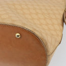 CELINE Macadam Canvas Hand Bag PVC Beige Gold Auth 168604-15