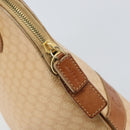 CELINE Macadam Canvas Hand Bag PVC Beige Gold Auth 168604-17