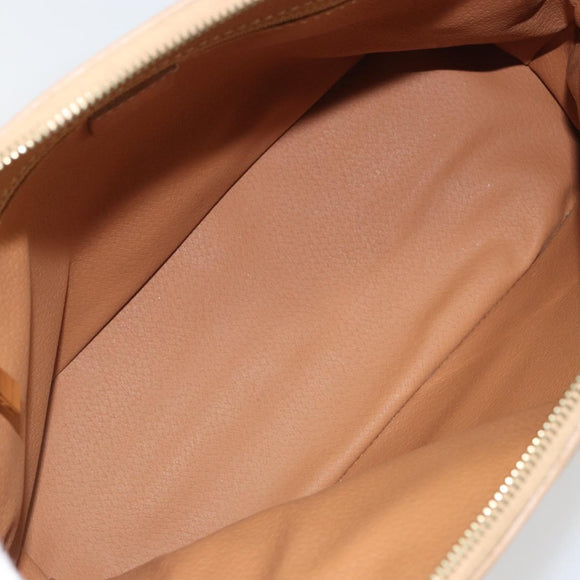 CELINE Macadam Canvas Hand Bag PVC Beige Gold Auth 168604