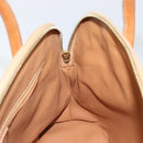CELINE Macadam Canvas Hand Bag PVC Beige Gold Auth 168604-19