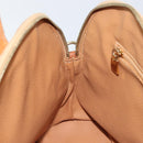 CELINE Macadam Canvas Hand Bag PVC Beige Gold Auth 168604-20