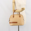 CELINE Macadam Canvas Hand Bag PVC Beige Gold Auth 168604-22