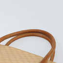 CELINE Macadam Canvas Hand Bag PVC Beige Gold Auth 168604-8